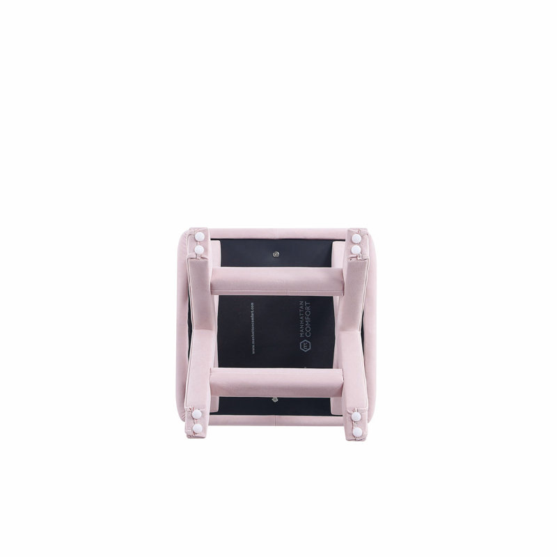 Faulkwoods Velvet Ottoman, Pink