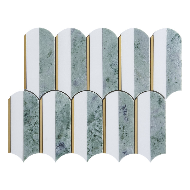 Carreau de mosaïque fantaisie pour mur et plancher 3,75 po x 6 po Water Jet