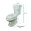 Toilette allongée deux pièces double chasse (siège inclus)