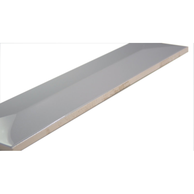 Estasi Silver 3 in. x 12 in. Matte Ceramic (6.06 sq. ft./Case), Matte Silver Flat