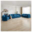 Canapé modulaire 3 places Cloud en chenille bleue, design américain moderne avec dossier rembourré pour le salon-129098468