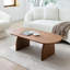 Table basse moderne, minimaliste moderne, pieds incurvés, matériau, sécuritaire pour les personnes âgées