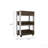 Kitchen Cart, Three Shelves, Four Casters - White / Dark Walnut
