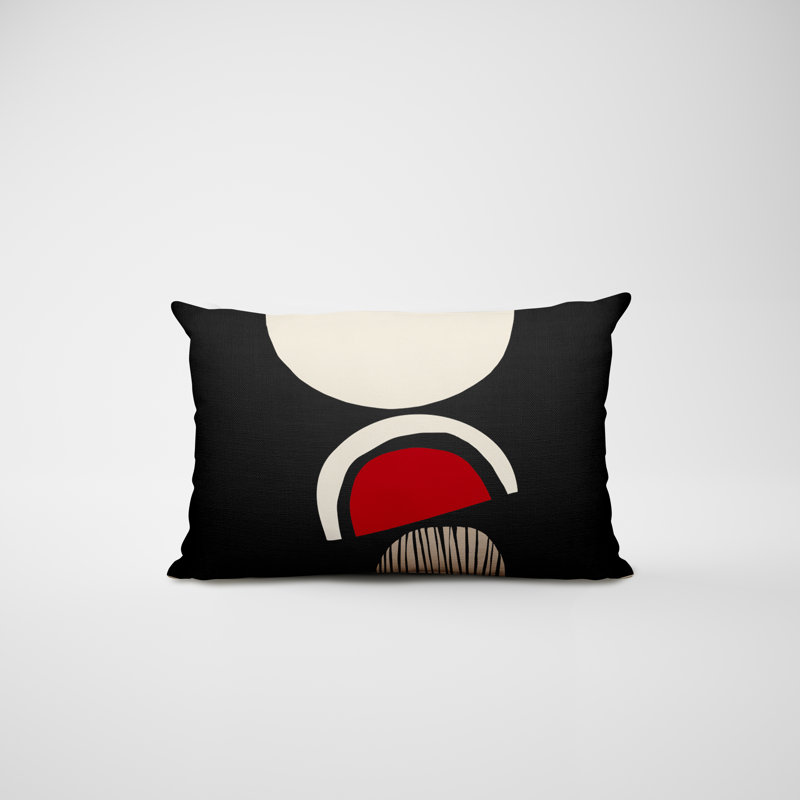 Housse et insert de coussin rectangulaire intérieur / extérieur en polyester / mélange de polyester Chamu, H 18 po x l 25 po