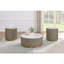Table de bout ronde en marbre blanc