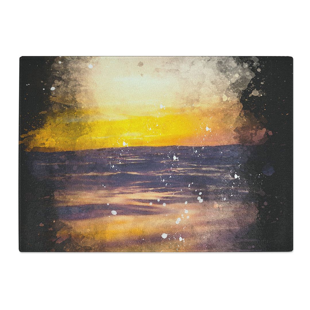 Tempered Glass Mood of the Ocean Chopping Board