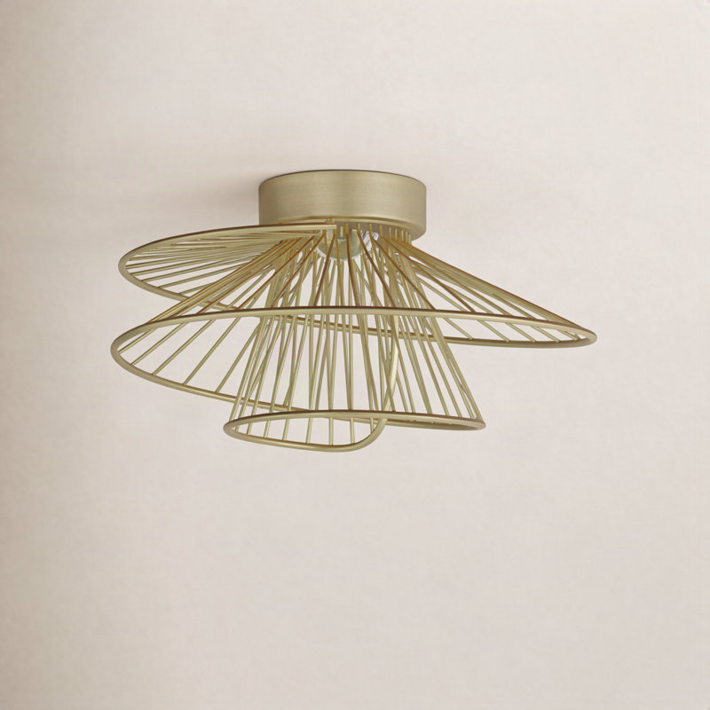 Cusack LED Flushmount, Natural Aged Brass