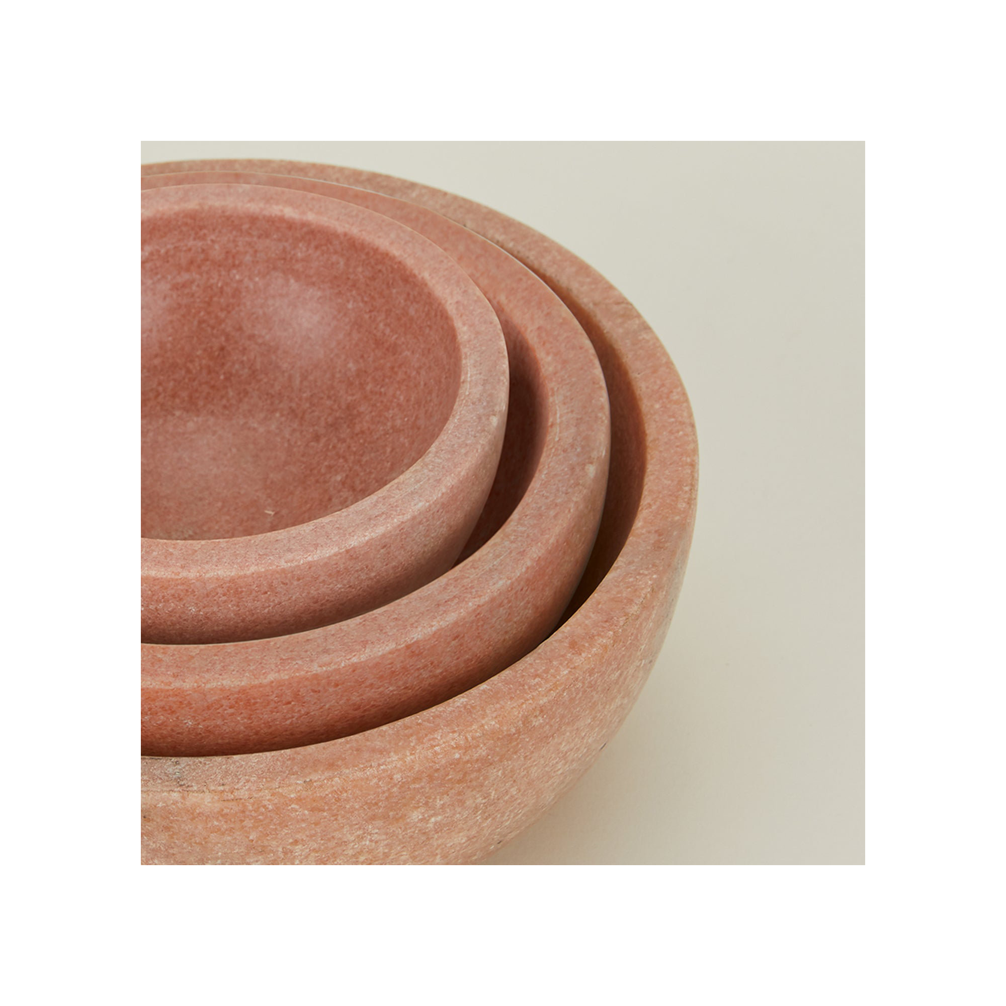 Simple Marble Decorative Bowl 1, Pink, 3" H x 8" W x 8" D