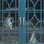Meuble télé, buffet, armoire de rangement, bleu sarcelle
