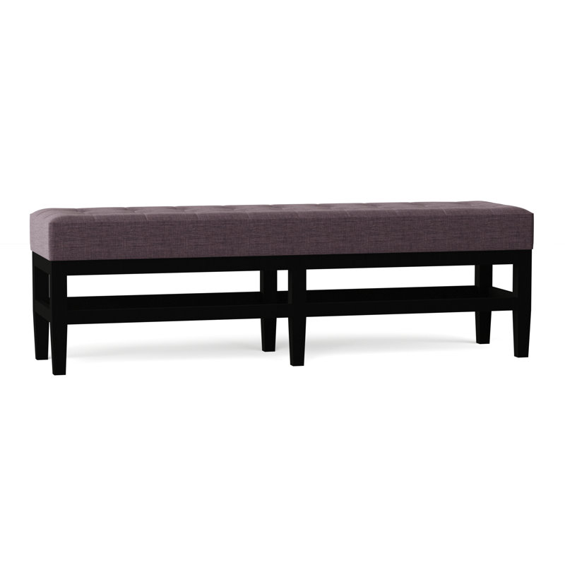 Banc rembourré Galindo-White, Prune Marlow, Acajou