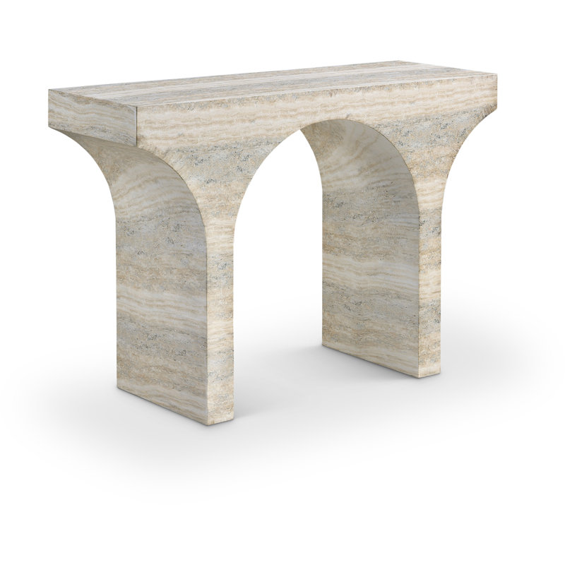 Jimerson Finished Console Table, Travertine