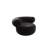 Black curved negotiating sofa