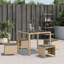 Ensemble de 4 tabourets de jardin en rotin brun Vidaxl-113046218-113046213