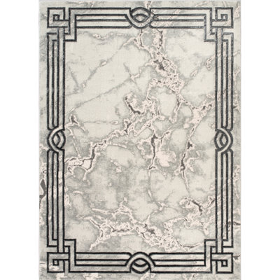 Monaco Series Abrstract Black/Gray/Ivory/Beige Area Rug
