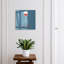 Key box for wall, Opens to the left, 30x30x5, White, A glass of wine and an inspiring inscription, 