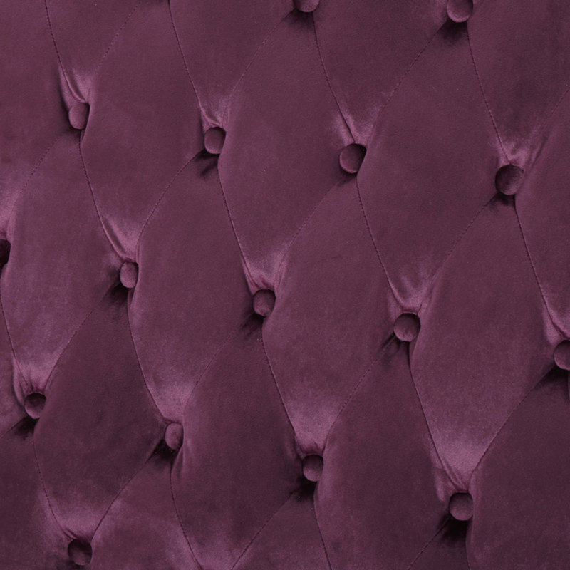 Causeuse, 50.25" W, Purple Velvet, Purple