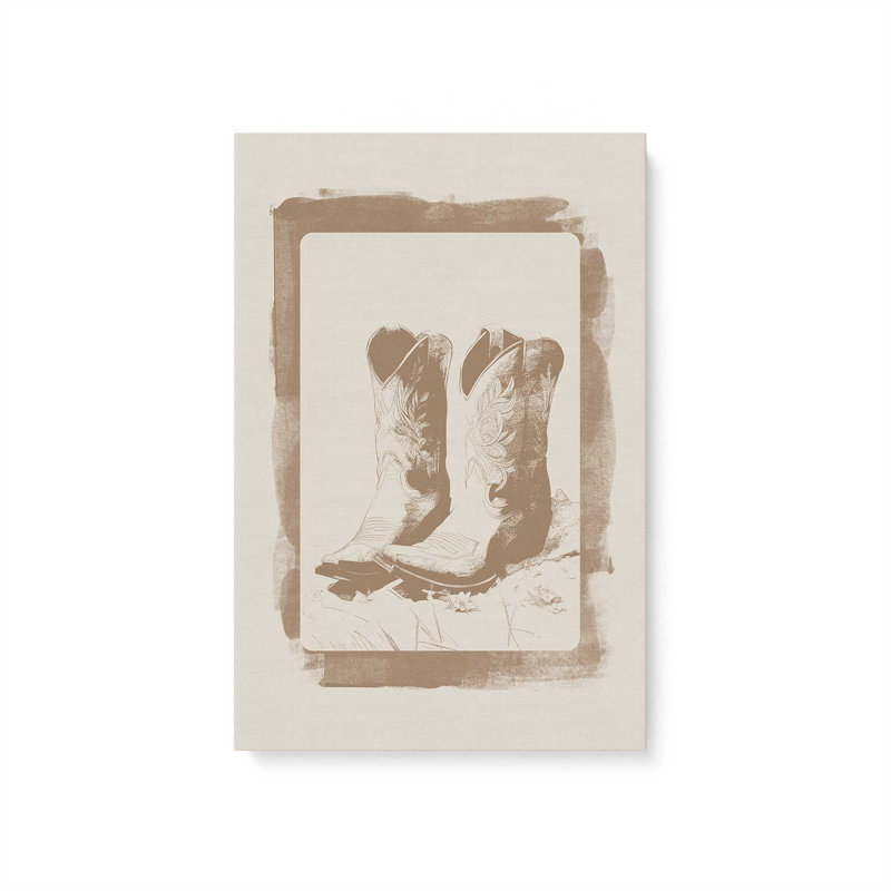 Toile tendue Western Cartes III, H 18 po x l 12 po