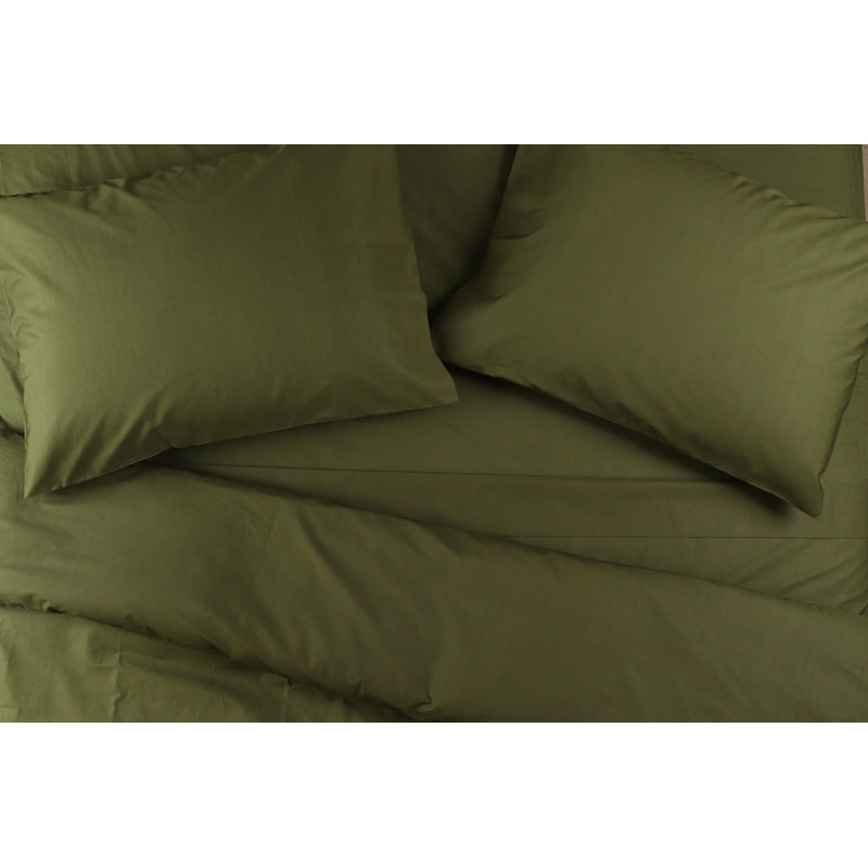 Draps en coton Crisp Percale - Crème - Taies d'oreiller simples (2), Taie d'oreiller pour lit simple, White