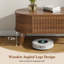 Table basse à plateau relevable avec rangement Lyra, table basse ovale en bois moderne, table basse en noyer pour le salon, l 38,6 po x P 18,9 po x H 18,5 po-550276709
