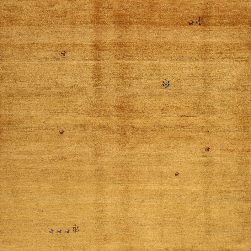 Tapis brun/gris zone contemporaine, Carré 3 pi