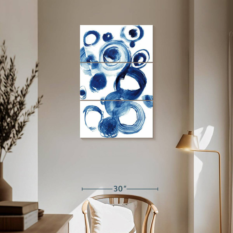 Blue Circle Study IV, H 57 po x l 36 po
