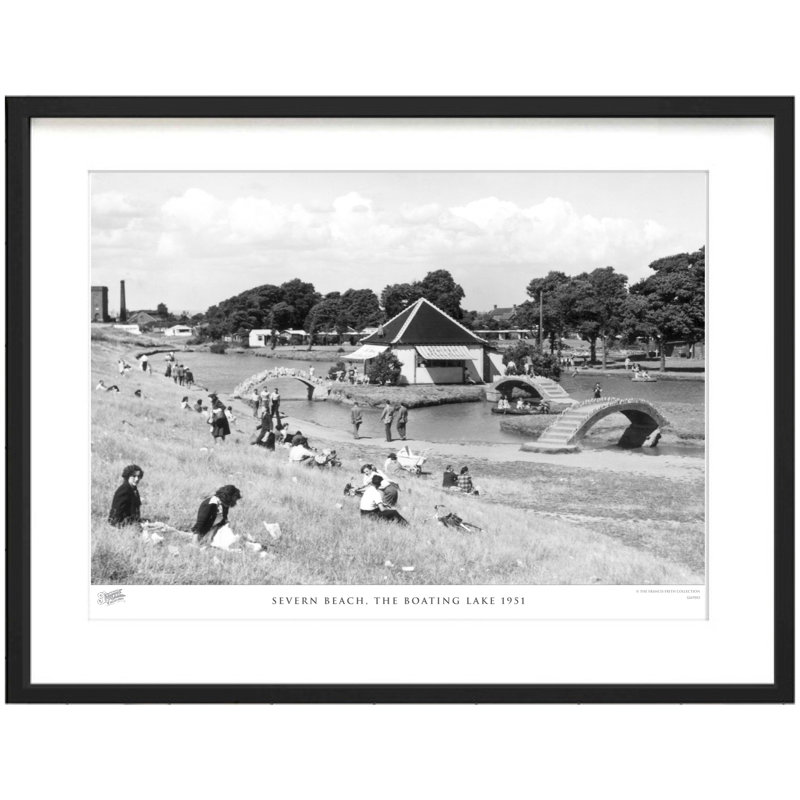 Severn Beach, The Boating Lake 1951 - Single Picture Frame Print, 45cm H X 60cm W x 2cm D