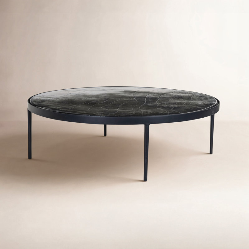 Yoko Grand Coffee Table-Moss Cast Glass, Moss Cast Glass