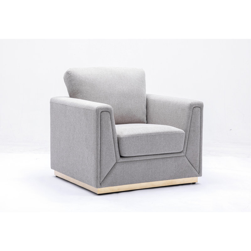 Chaise en lin gris pour une vie confortable - Structure avec ressorts ensachés et sièges
