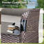 Ensemble de conversation de patio en osier pour 5 personnes avec chaises pivotantes et coussins de 6 po d'épaisseur Wickes Haven-120284872-120284873