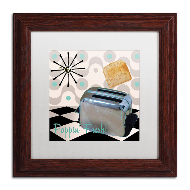 «Fifties Kitchen I» par Jadaya, impression encadrée, H 11 po x l 14 po x P 0,5 po, Blanc