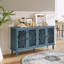 Buffet antique 60 "avec sculptures florales-988348888