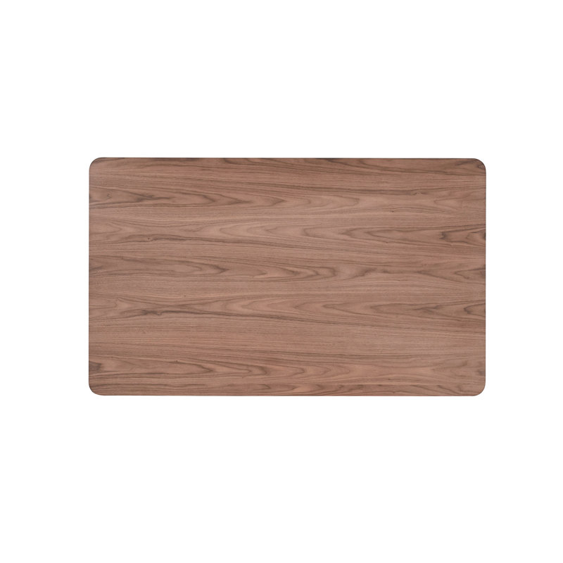 Rectangular Walnut & Black Dining Table - Top, 19Mm Thick, 100Lbs Weight Limit, 30" Height, 59" Width, 35" Depth In And Finish Composite Wood, Capacity, H X W D