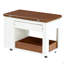 Table basse / table d'appoint 27,6 po avec plateau pliable et roulettes, rangement à plusieurs niveaux-329915339