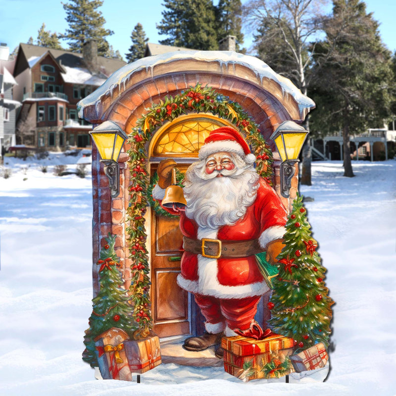 Freestanding Christmas Santa Claus Outdoor Decoration Figure