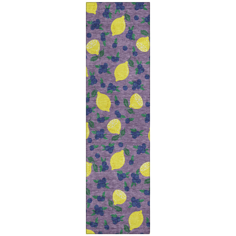 Machine Washable Indoor/Outdoor Skiljo ACN2354 Fruits Rug