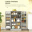Armoire de rangement réglable à 5 niveaux, garde-manger, pour la cuisine, tablettes de porte, portes doubles