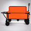 Chariot pliable convertible 3 en 1 avec banquette, plateau de table à l'arrière et roues tout-terrain pour une utilisation polyvalente à l'extérieur