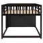 Lit double au-dessus d'un lit superposé avec structure en bois massif, 4 tiroirs et 3 tablettes pour une solution pratique dans la chambre à coucher - configuration à 4 tablettes colorées, ambiance chaleureuse-543608453-543608475