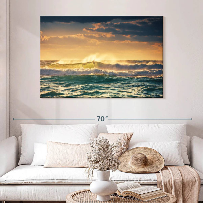 Gillard Sunrise Ocean Wave, H 32 po x l 48 po