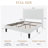 Modern Corduroy Platform Bed With Adjustable Headboard,Maximize Space With Under-Bed Storage,No Box Spring Required-487709958-487709960