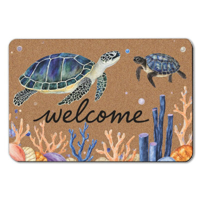 Tapis de bain Sea Turtles Welcome - 16 x 24