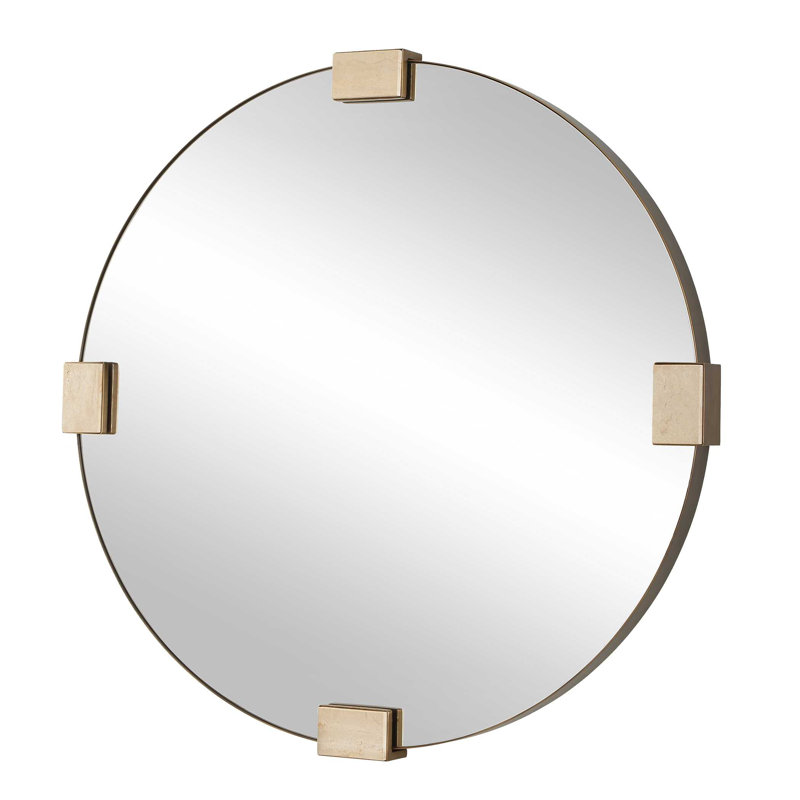 Uttermost Russo Travertine Round Mirror
