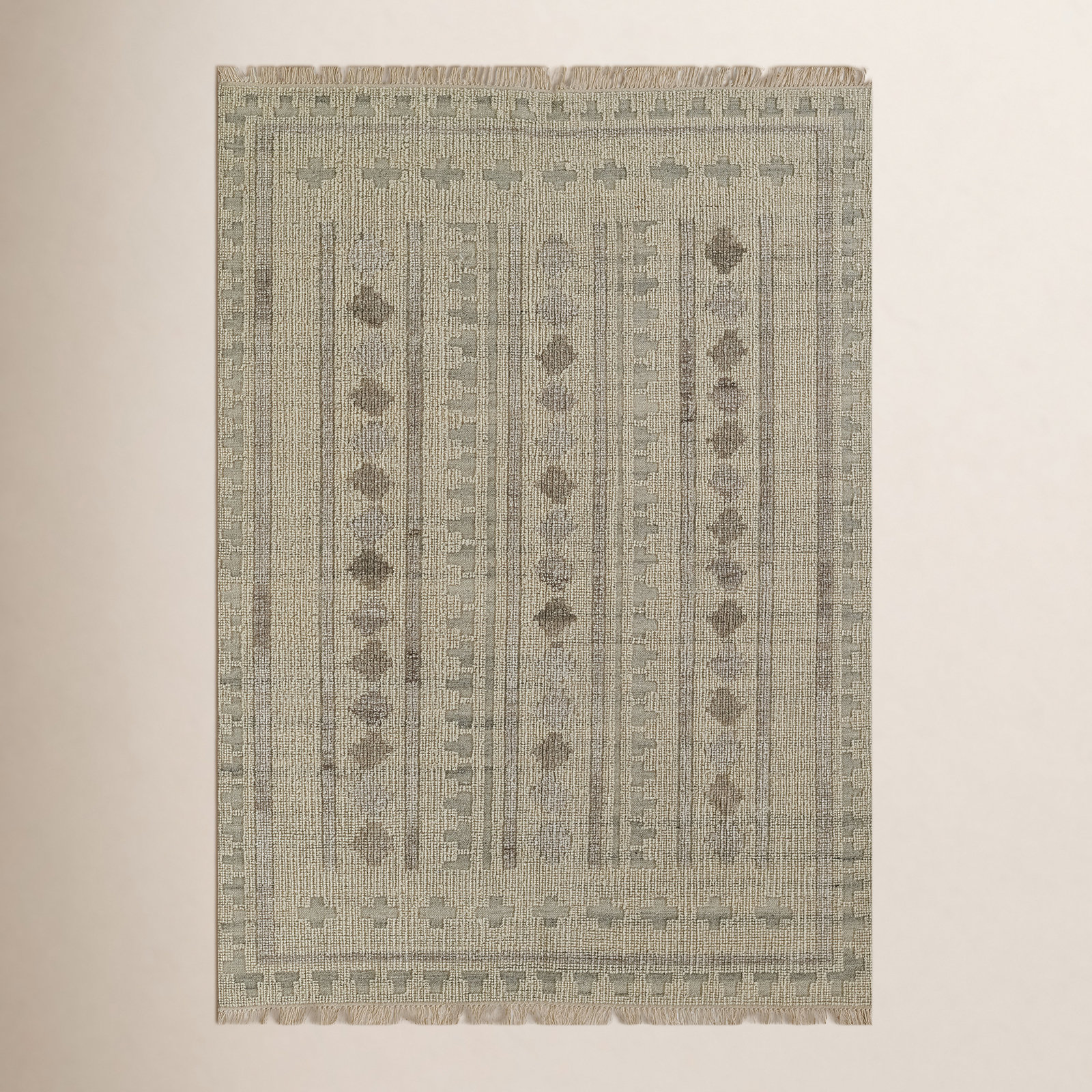 Otto Handmade Ivory Rug, Rectangle 8' x 10'
