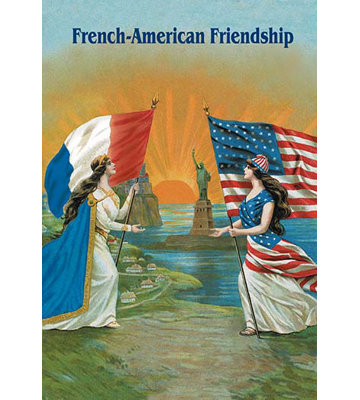 « french american amitié », affiche rétro
