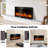 Recessed or Wall Mounted Electric Fireplace, Logs & Crystals, Remote Control,Remote Control, Timer, Dimmer, 12 Flame Colors, 750/1500W, Narrow Bezel-344547362