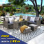 Aderinola Rattan Wicker 9 - Person Seating Group with Cushions