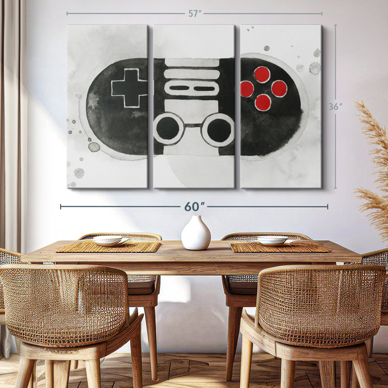 «Gamer IV» sur toile, H 36 po x l 57 po x P 1,25 po