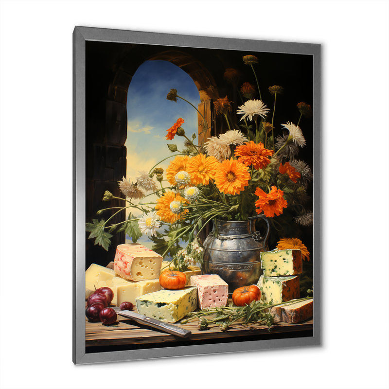 French French Creamy Moments, reproduction d'art sur toile, Cadre simple argenté, H 32 po x l 24 po x P 1 po