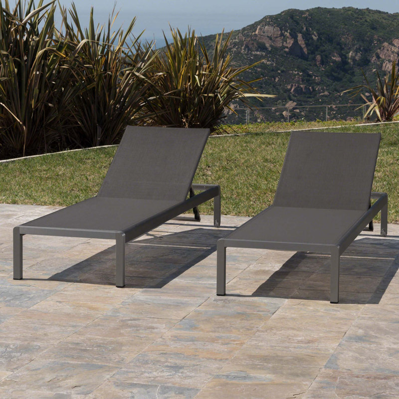 Chaise Lounge(Set Of 2), Gray, 2