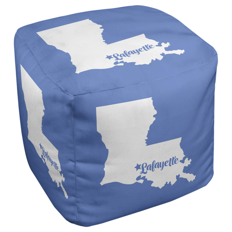 Lafayette Upholstered Ottoman, Blue